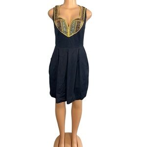 Moulinette Soeurs Anthropologie Embellished Beaded Sequin Navy